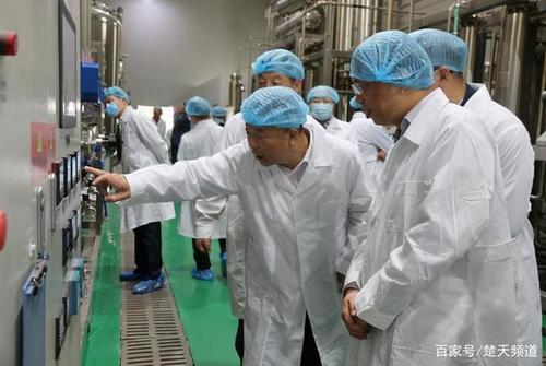 在湖北天药药业股份,刘恒友一行听取了药品原料进厂,生产工艺